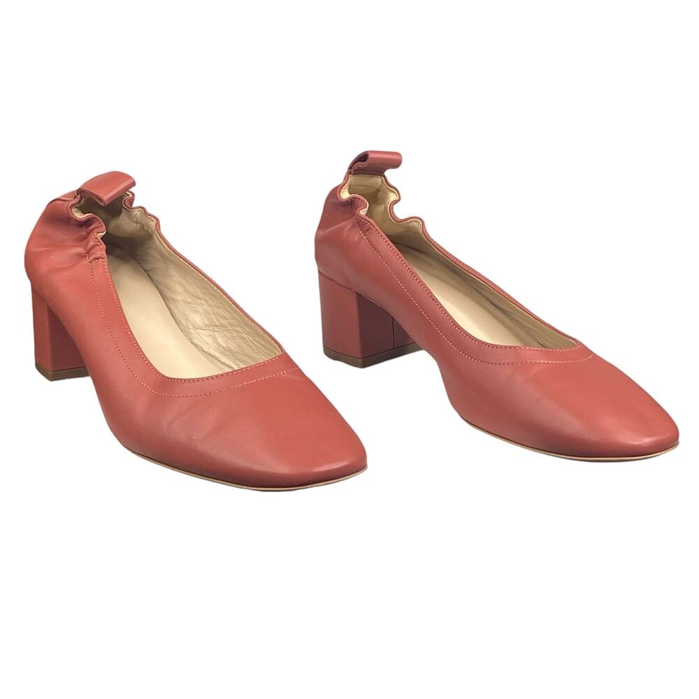 Everlane Women’s The Day Heel Coral Red Slip On Heel Size US 6.5 - Picture 5 of 12